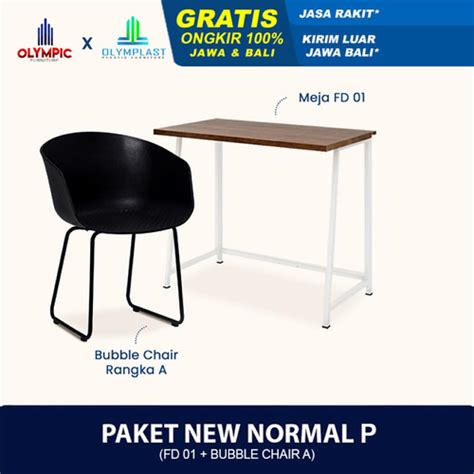 Promo Olympic Paket New Normal P Set Meja Belajar Meja Kerja