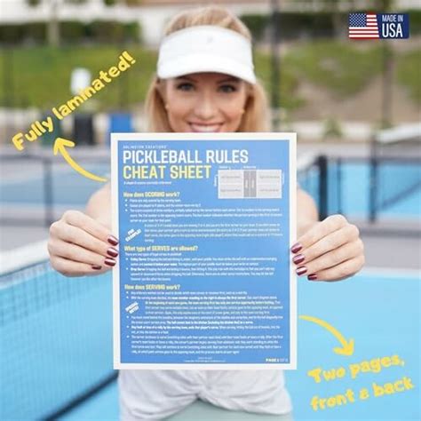 Pickleball Rules Cheat Sheet Review: The Ultimate Courtside Reference