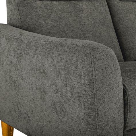 Dylan Darwin Charcoal Fabric 2 Seater Sofa Oak Furnitureland Oak