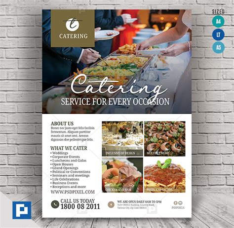 Sample Brochurecatering Service Brochure Background Design Samples