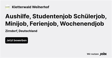 Kletterwald Weiherhof Zirndorf Aushilfe Studentenjob Sch Lerjob