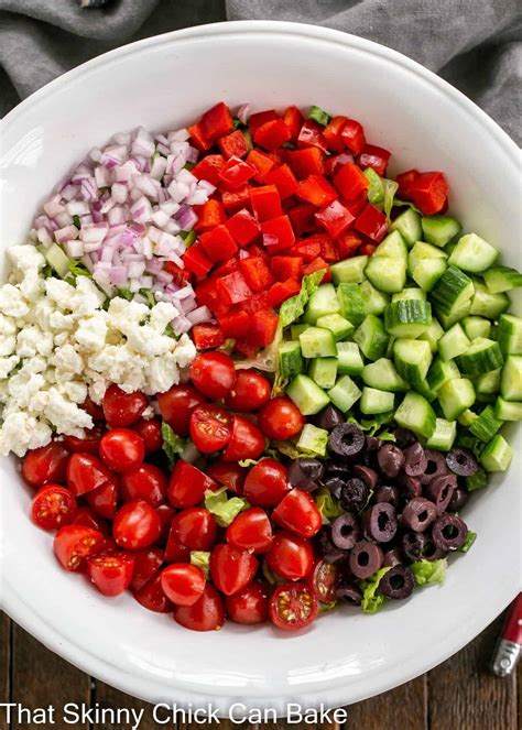 Mediterranean Chopped Salad Healthy Beautiful That Skinny Chick