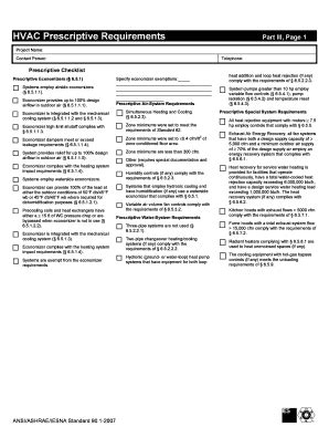 Fillable Online Hvac Prescriptive Requirements Fax Email Print Pdffiller