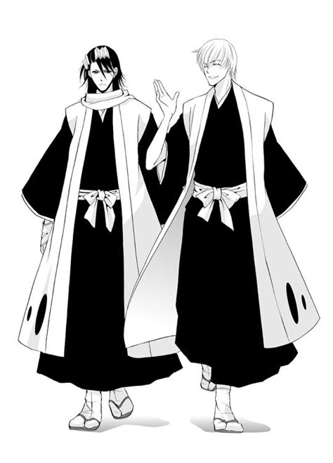 Two Anime Characters In Black And White Outfits One Is Holding His