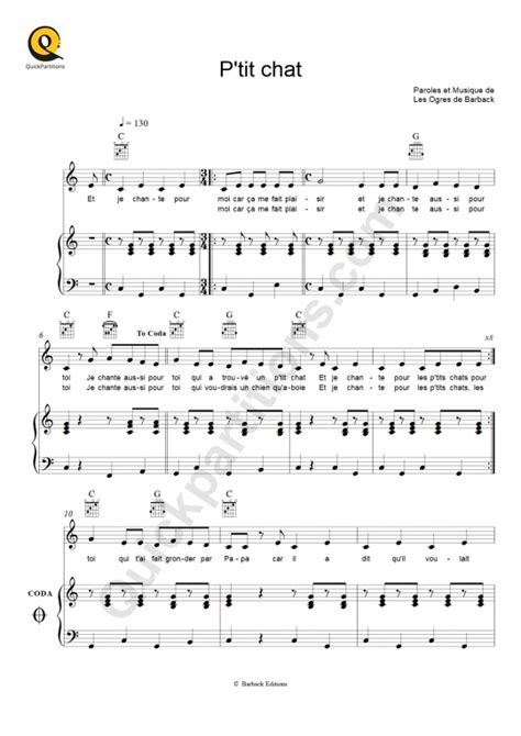 P Tit Chat Piano Sheet Music From Pitt Ocha