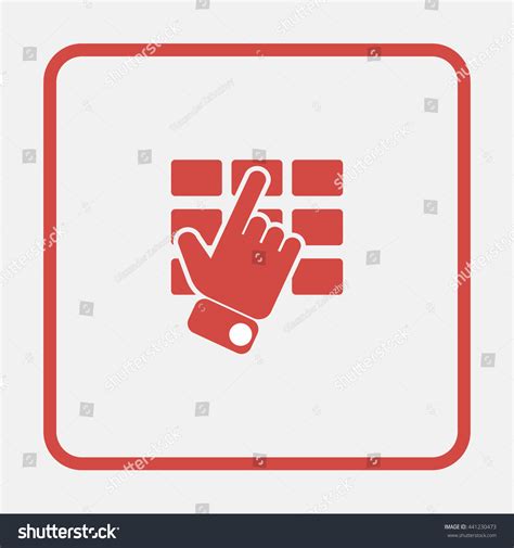 Hand Finger Pushing Button On Keypad Ilustración De Stock 441230473