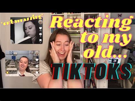 Reacting To My Old Cringey Tiktok Videos Caroline Wigg Youtube