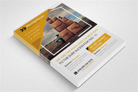 Moving House Service Flyer By Designhub Thehungryjpeg