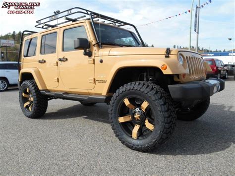 Jeep Wrangler Xd Series Xd Rockstar Satin Black Gold Inserts