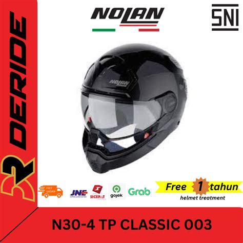 Jual Helm Modular Nolan N Tp Classic Glossy Black Modular Cross