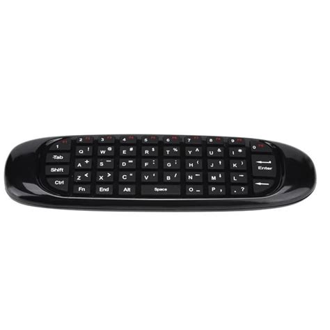 Qiilu Clavier de télécommande C120 USB 2 4G souris volante sans fil