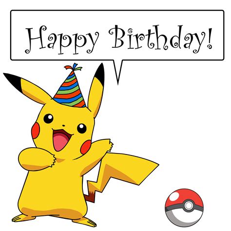 Printable Pokemon Birthday Cards