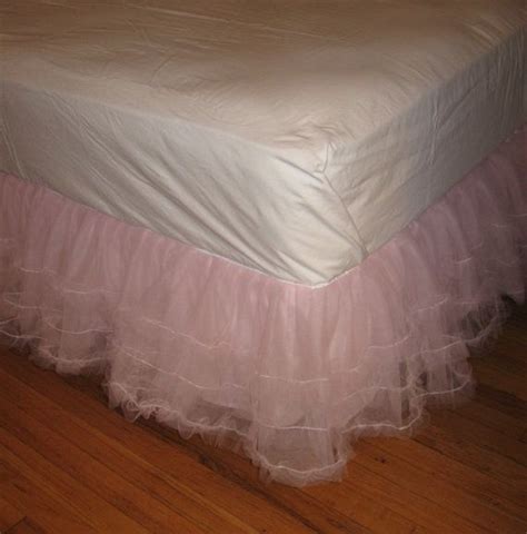 Full Size Layered Ruffle Tulle Bedskirt Light Pink By Cosmofields