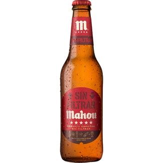 Cerveza Rubia Especial Sin Filtrar Botella 33 Cl MAHOU 5 ESTRELLAS