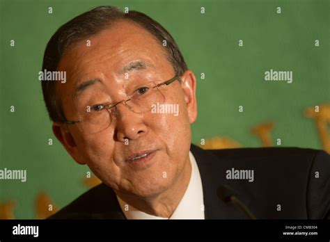 Ban Ki Moon 8th Secretary General Of The United Nations At A Press Conference After Summit On