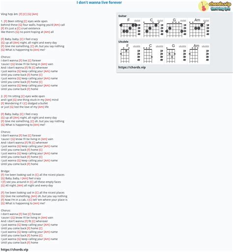 Chord I Don T Wanna Live Forever Tab Song Lyric Sheet Guitar