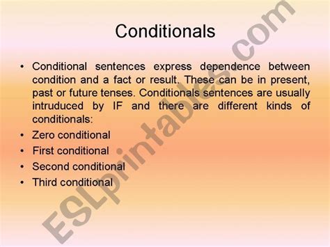 Esl English Powerpoints Conditionals