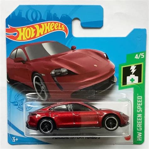 Hot Wheels Porsche Taycan Turbo S Red Metallic Scale64