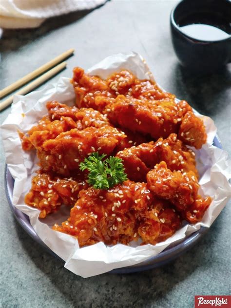 Korean Spicy Chicken Wow Lezat Banget Resep Resepkoki