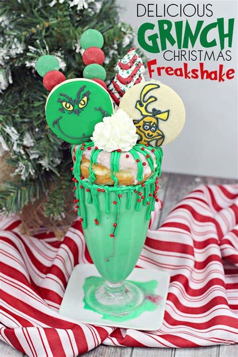 Fun Gloriously Green Christmas Grinch Freakshake Recipe