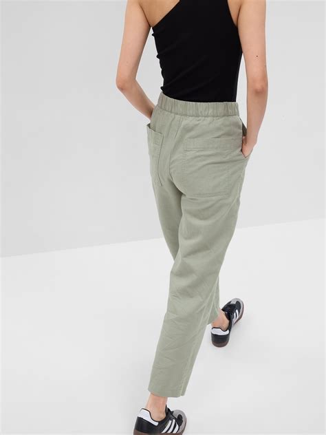 Linen Cotton Pull On Pants Gap