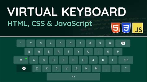 Virtual Keyboard In Javascript Html Css Javascript Tutorial