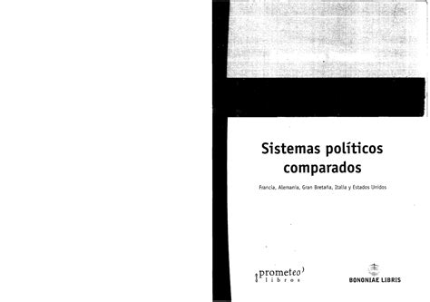 Sistemas Politicos Comparados Gianfranco Pasquino Sistemas Pol Ticos