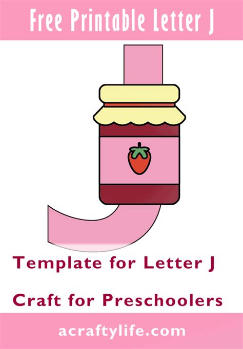 Easy J Is For Jam Craft Letter J Activity Preschool A Crafty Life