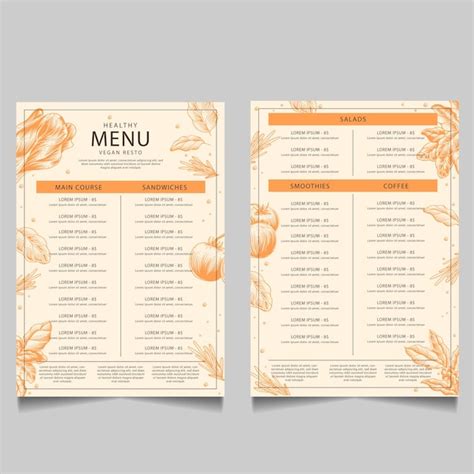 Gestaltung Von Speisekarten Und Flyer Vorlagen F R Restaurants