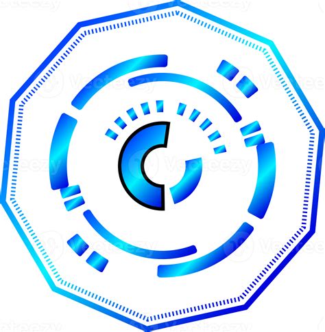 Tech Circle Technology Network Digital Science Icon Element Graphic