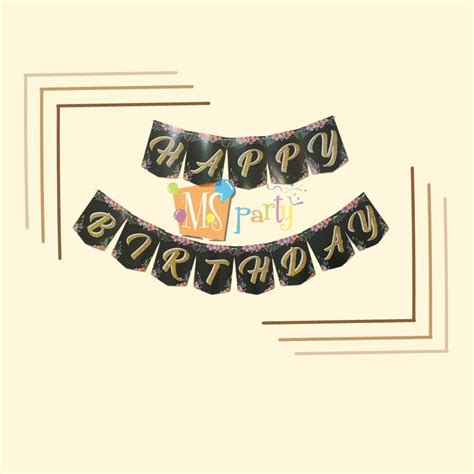 Jual Ms Party Letter Banner Hbd Motif Bunting Flag Happy Birthday