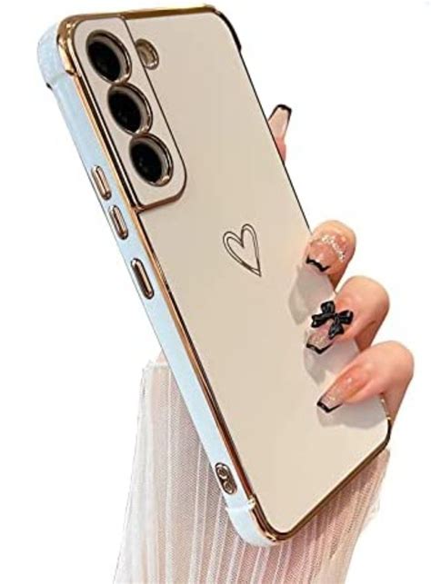 Defbsc Compatible With Samsung Galaxy S22 Plus Case With Gold Heart