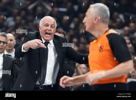 Belgrade Serbia May Head Coach Zeljko Obradovic Of Partizan