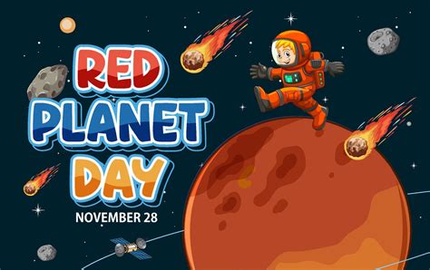 Red Planet Day Banner Design 11126555 Vector Art at Vecteezy