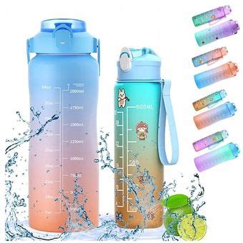 Kit Duo Termo Botella De Agua Motivacional Litros Y Ml Linio