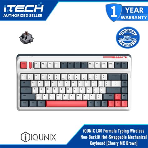 IQUNIX L Formula Typing Wireless Non Backlit Hot Swappable Mechanical Keyboard Cherry MX