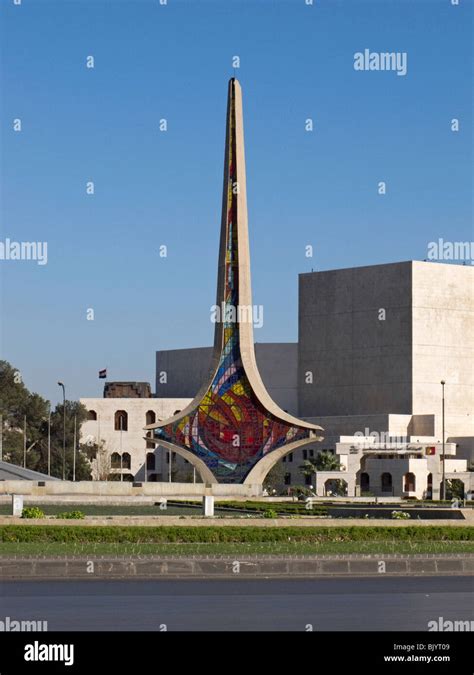 Syria Damascus The Sword In Al Umawiyeen Square Stock Photo Alamy