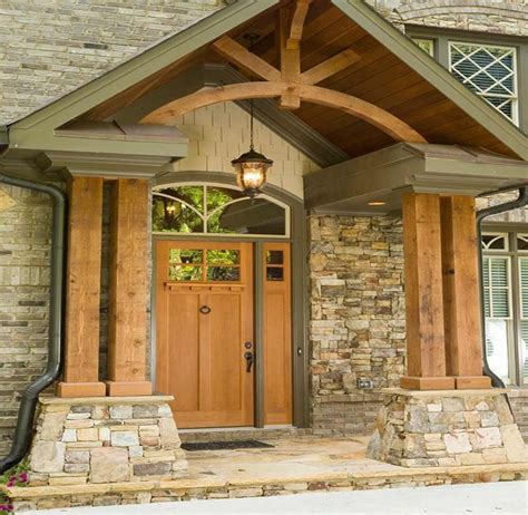 Image Result For Wood Portico Craftsman Home Exterior Porch Design