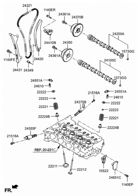 Camshaft Valve 2016 Hyundai Tucson Gas