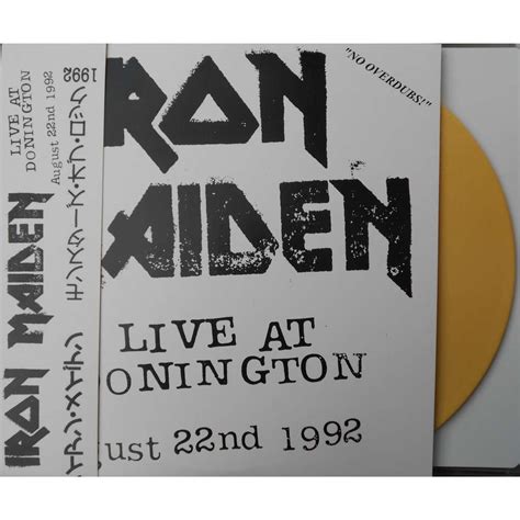 Live At Donington August 22nd 1992 Vinyl Jaune By Iron Maiden Lp X