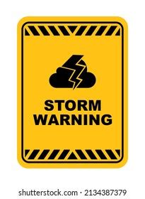 Storm Warning Sign On White Background Stock Vector (Royalty Free ...