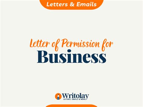 Business Permission Letter 4 Templates Writolay