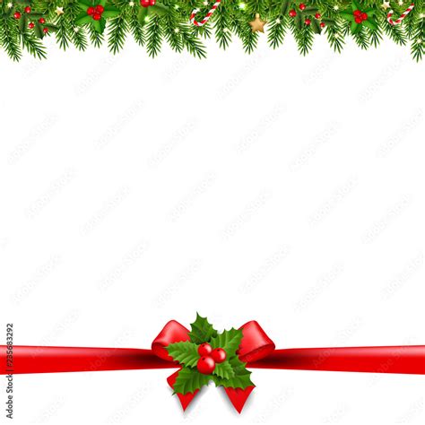 Christmas Borders Transparent Background Stock Vector Adobe Stock