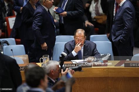 Russian Foreign Minister Sergei Lavrov Attends A United Nations News