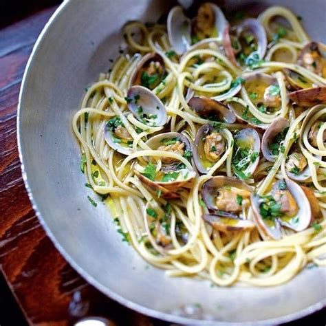 Linguine Alle Vongole Linguine Aux Palourdes Palourde Recette