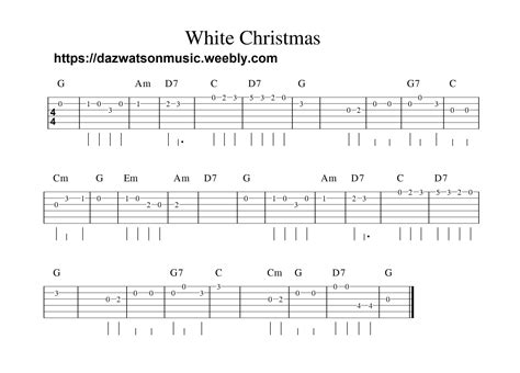 White Christmas Easy Guitar Tab Guitar Tabs And Chords Guitar Keys