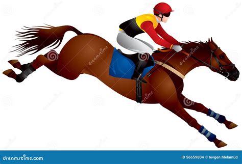 Steeplechase Race Horse Jumping Stock Vector - Illustration of jump ...