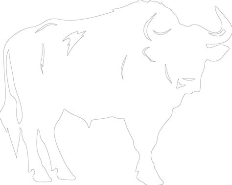 capebuffalo outline silhouette 38487169 Vector Art at Vecteezy