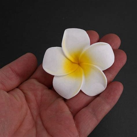 Pcs White Foam Hawaiian Frangipani Artificial Plumeria Flower Petals