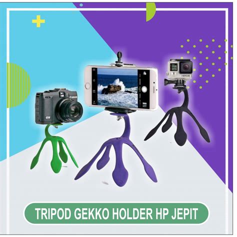 Jual Tripod Gekko Flexible Gekkopod Free U Holder Hp Jepit Handphone